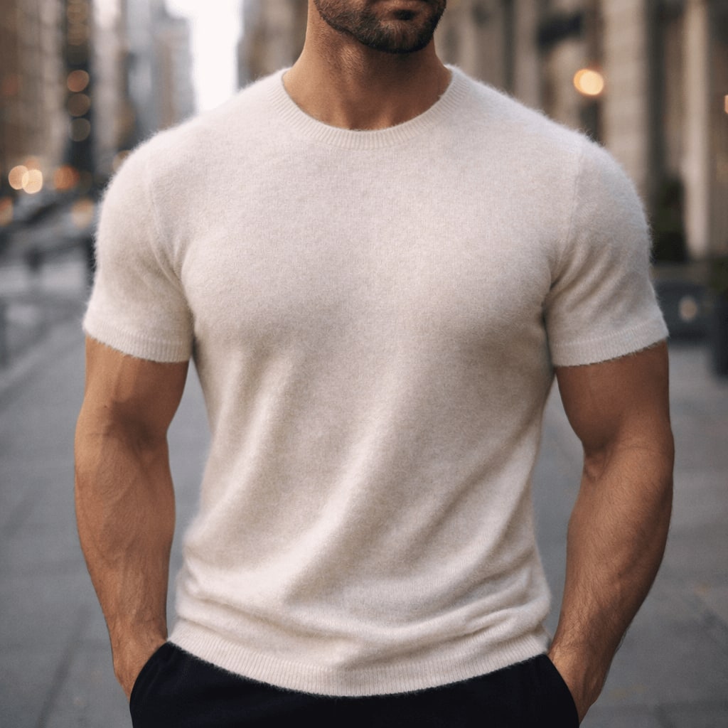Auro Cashmere Tee - Beige