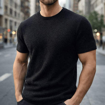 Auro Cashmere Tee - Black