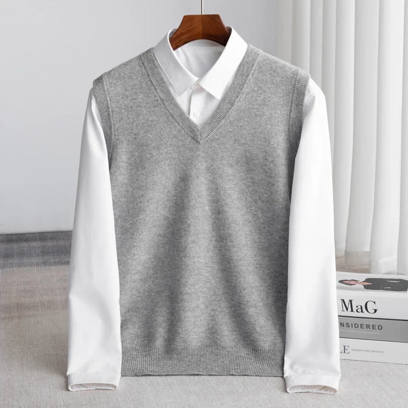 Bellagio Merino Sweater Vest - Gray