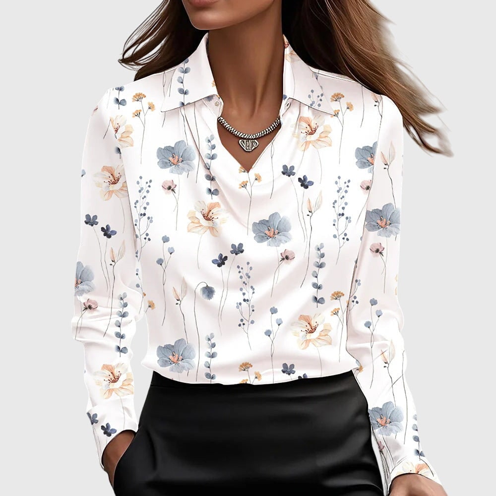 Blouse for Women - White Floral