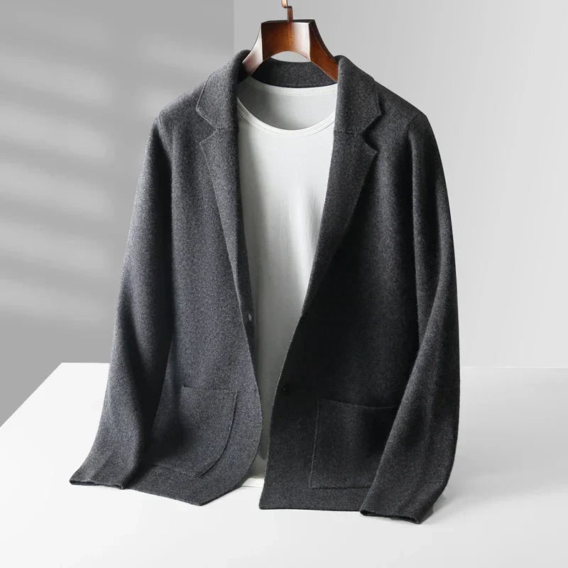 Cashmere Cardigan for Men - Slate Gray
