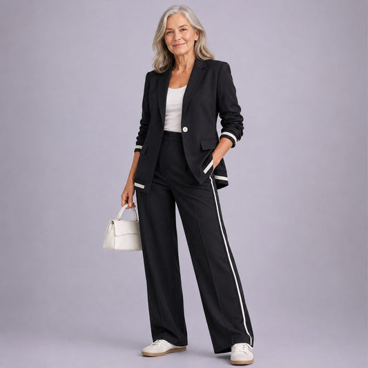 Casual Suit Set for Women - Black
