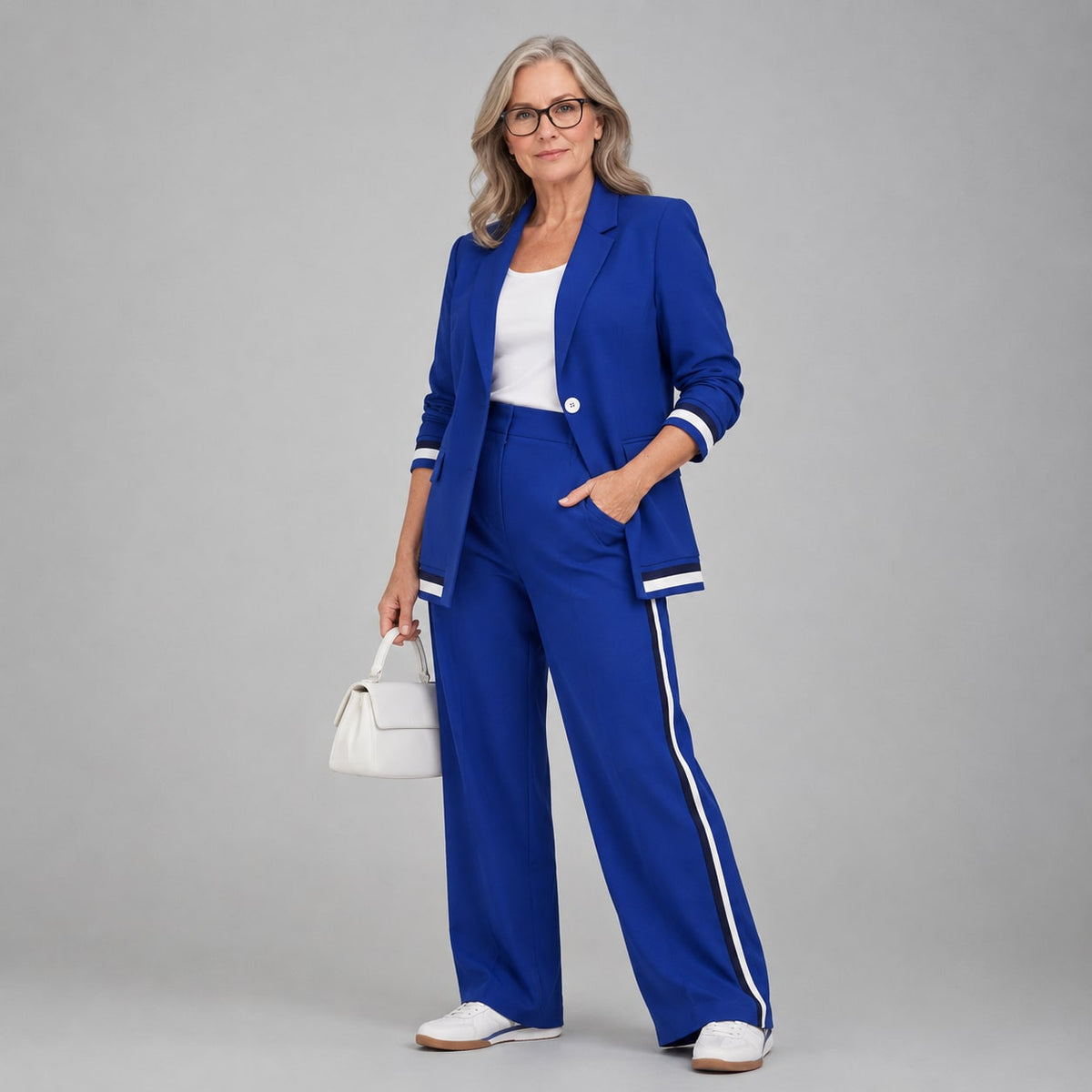Casual Suit Set for Women - Blue