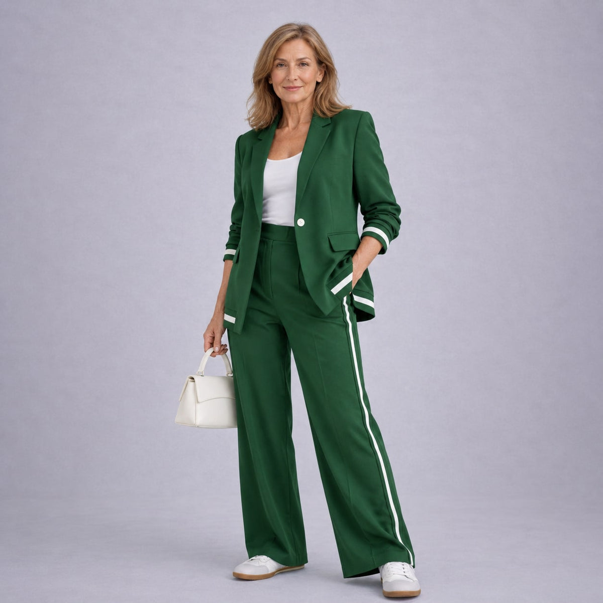 Casual Suit Set for Women - Green