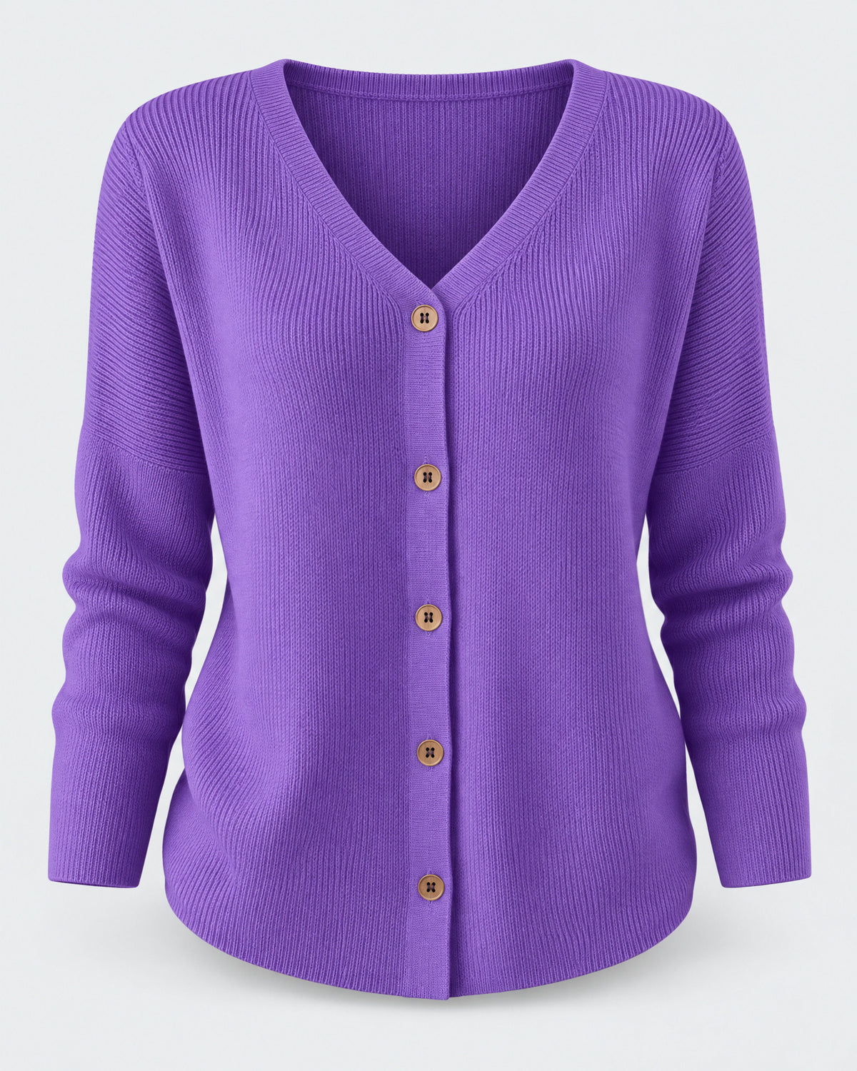 Ribbed V-Neck Cardigan for Women – clean studio photo