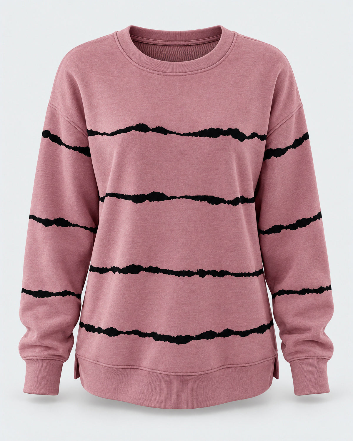 Striped Crewneck Sweatshirt for Women – clean studio photo