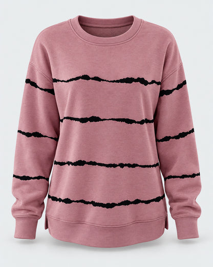 Striped Crewneck Sweatshirt for Women – clean studio photo