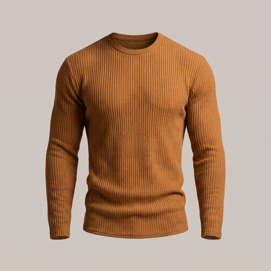 Comfortable Knit Sweater for Men - Brown
