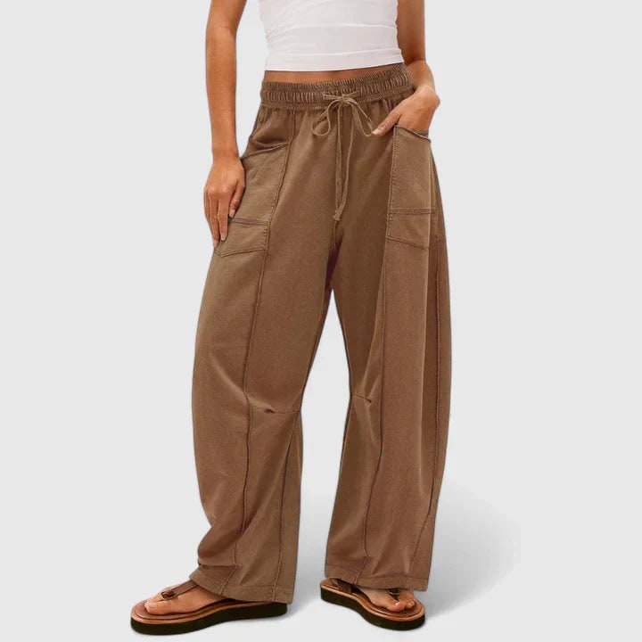 Comfortable Pants for Women - Light Brown