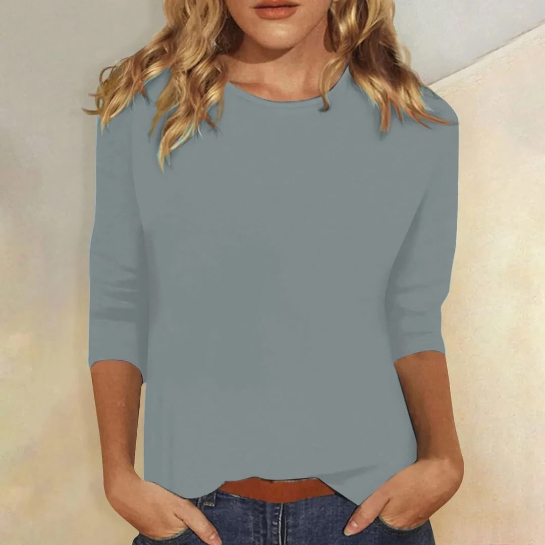 Crew Neck Top for Women - Blue
