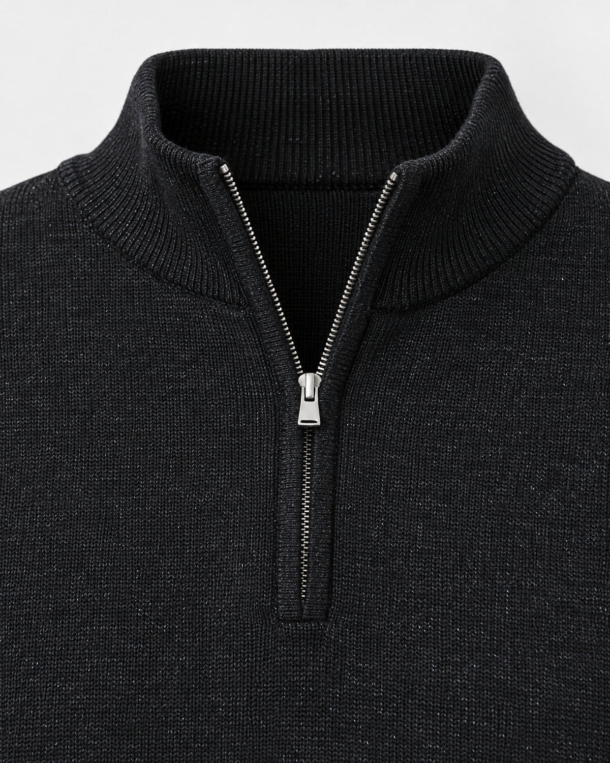 Quarter-Zip Knit Sweater for Men – close-up detail