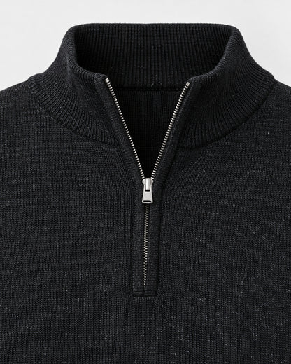 Quarter-Zip Knit Sweater for Men – close-up detail