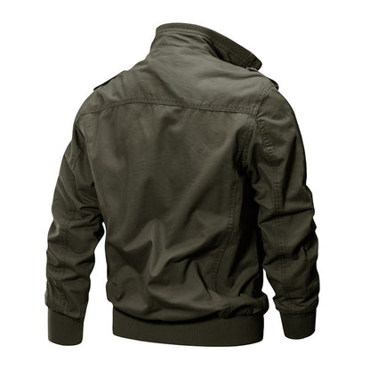 Field Bomber Jacket with Multiple Pockets