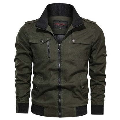 Field Bomber Jacket with Multiple Pockets