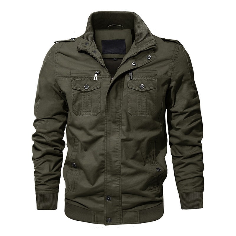 Field Bomber Jacket with Multiple Pockets