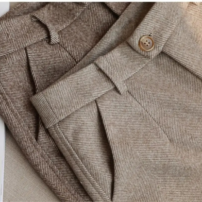 Harrow Herringbone Wool Trousers