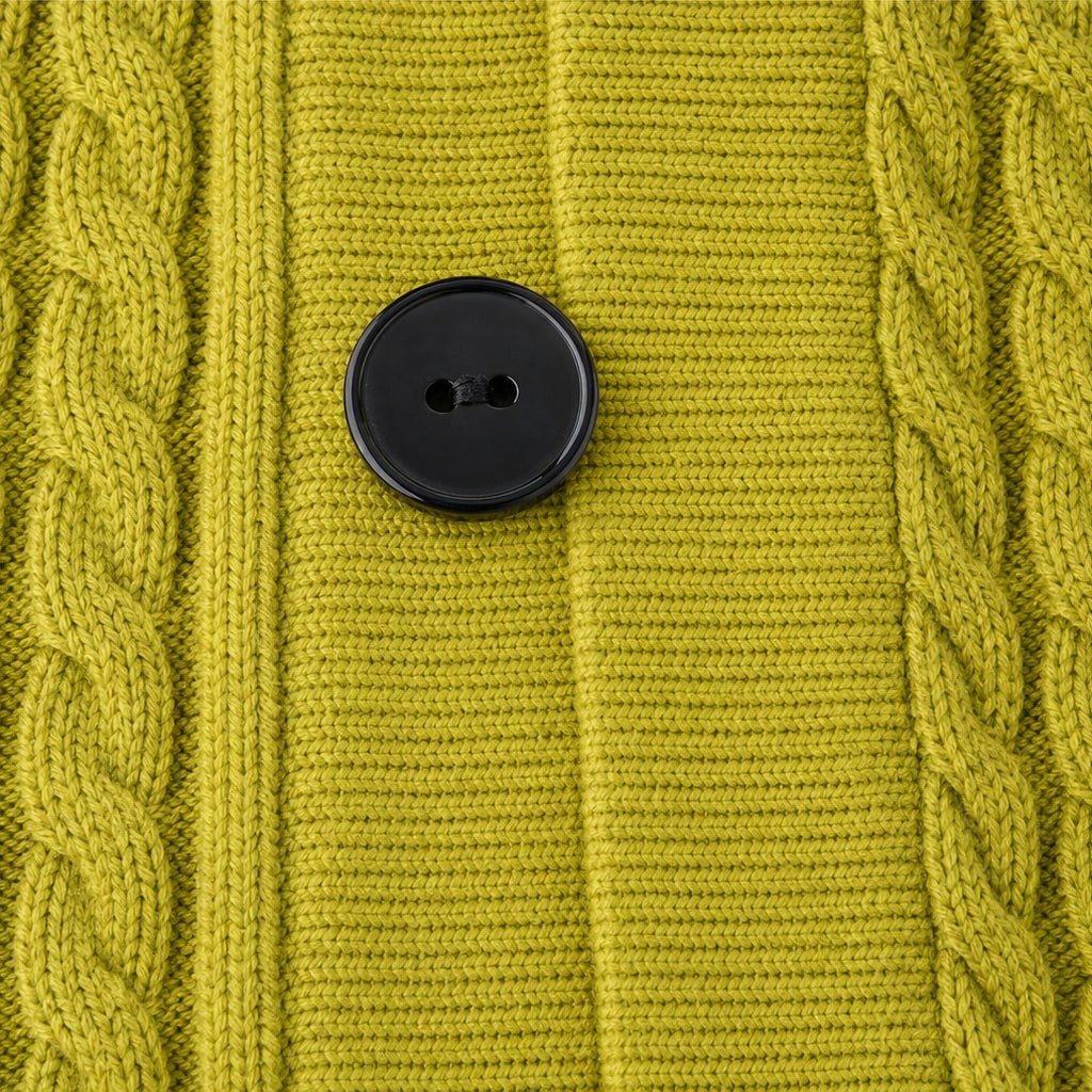High-Collar Cable-Knit Duster Cardigan for Women
