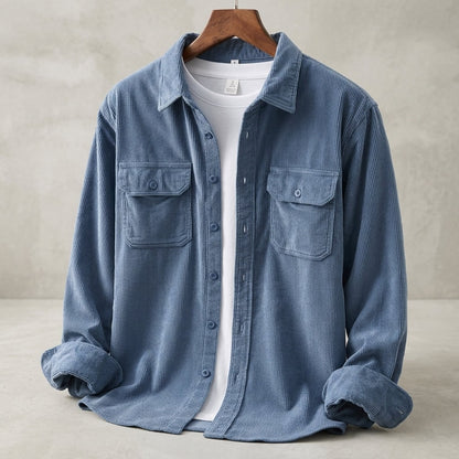 Highland Corduroy Overshirt - Blue