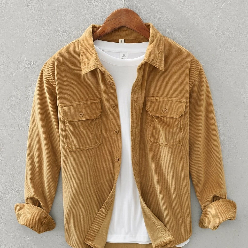 Highland Corduroy Overshirt - Gold