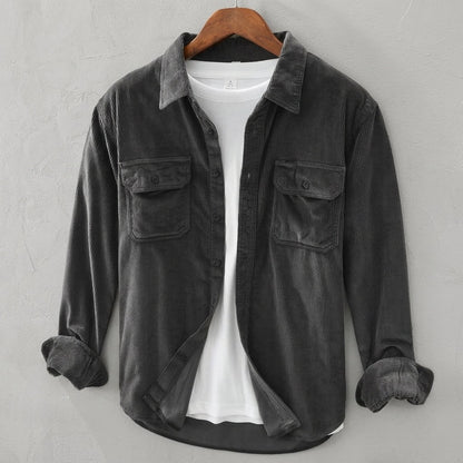 Highland Corduroy Overshirt - Gray