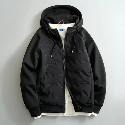 Hooded Oversized Coat - Black