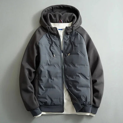Hooded Oversized Coat - Gray