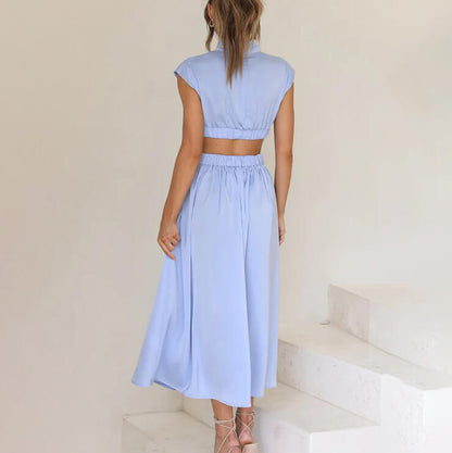 Delphine Mock Neck Midi Dress