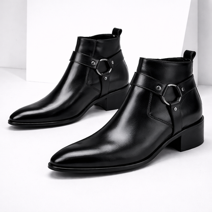 Men's Leather Harness Boots