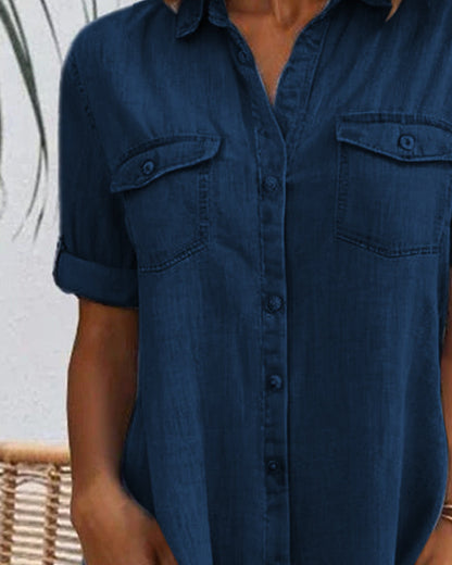 Lightweight Button-Down Shirt Dress