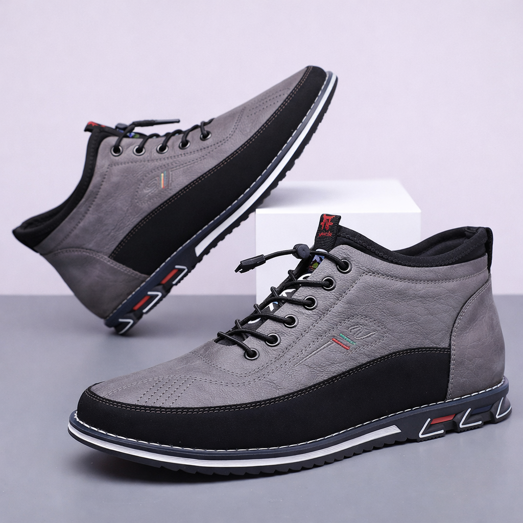 Torino Leather Mid-Top Orthopedic Sneakers