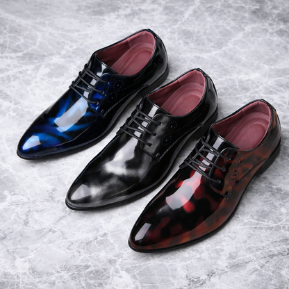 Men's Patent Leather Orthopedic Dress Shoes
