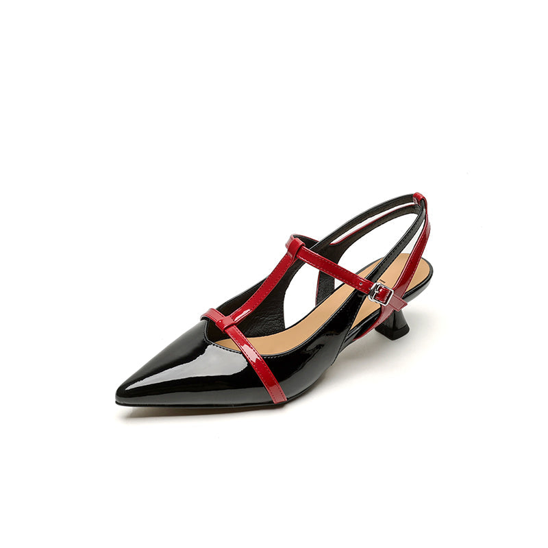 Leather Mary Jane Orthopedic Heels
