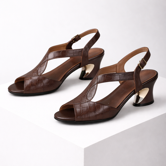 Sorella Leather Block Heel Sandals