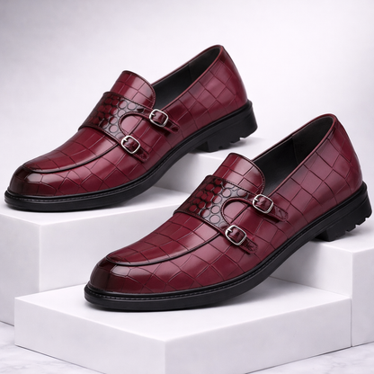 Ravello Orthopedic Leather Double Monk Strap Shoes