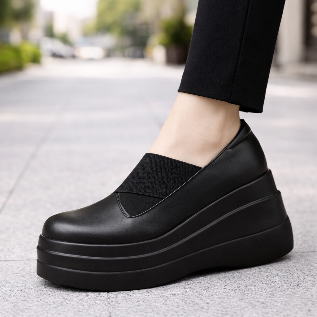 Leather Platform Orthopedic Shoes