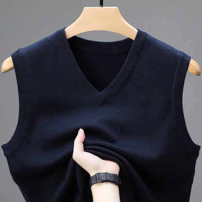 Men's Wool V-Neck Sweater Vest