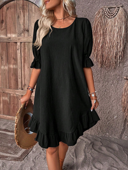 Lysandra Puff Sleeve Midi Dress