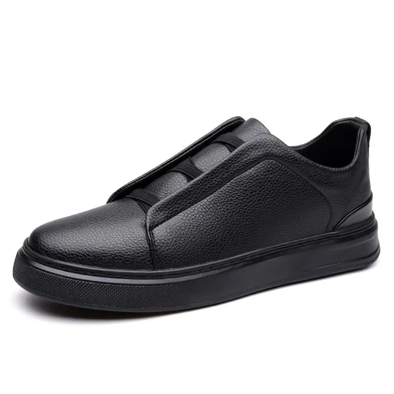 Calvino Pebbled Leather Dress Shoes