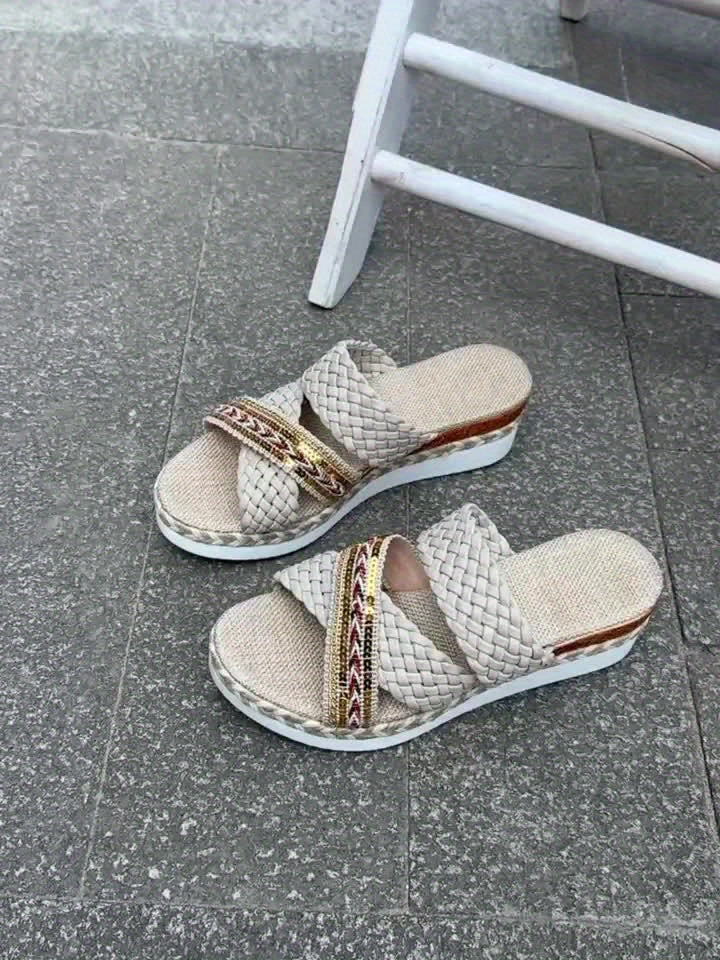 Solana Woven Slip-On Sandals
