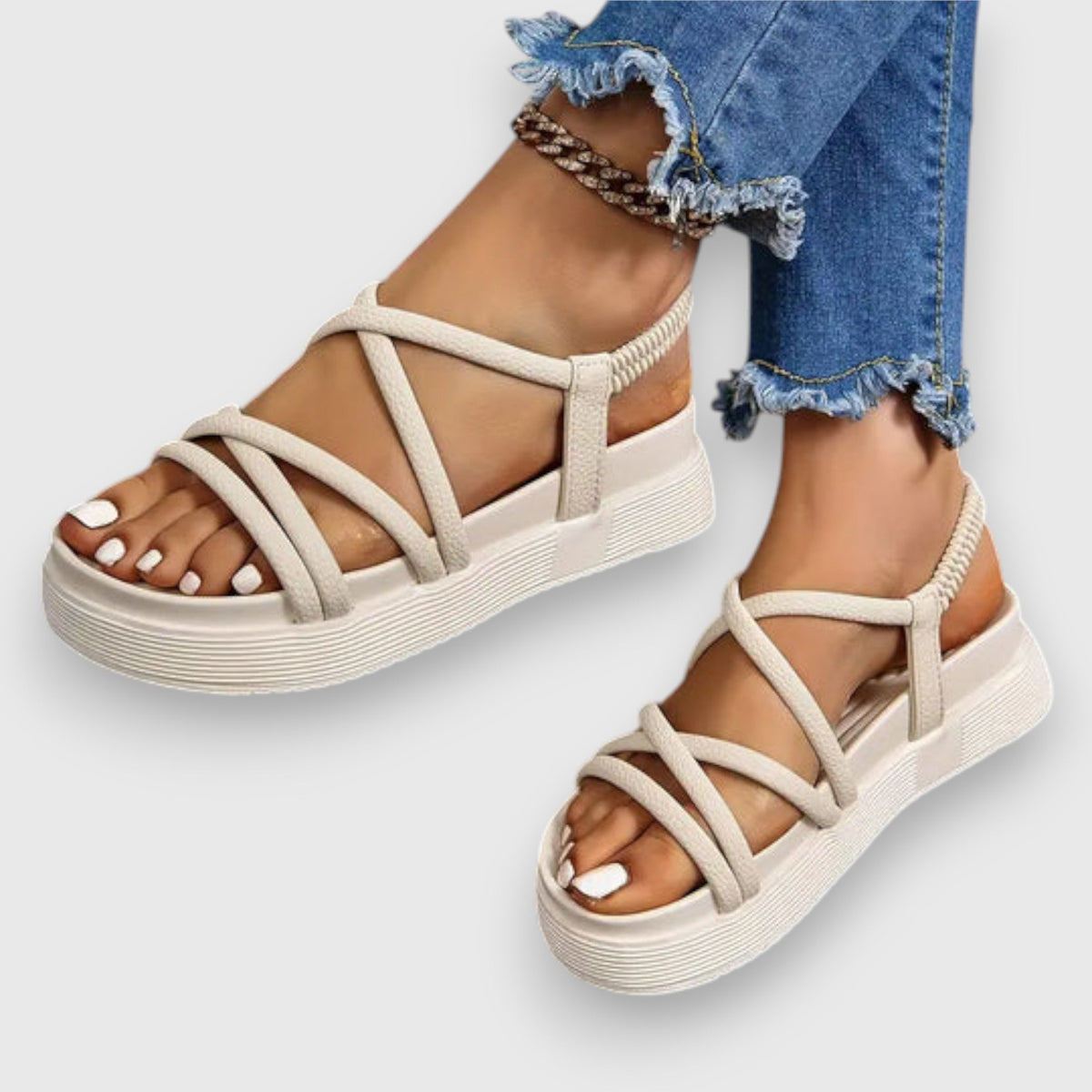 Avina Cushioned Flat Sandals