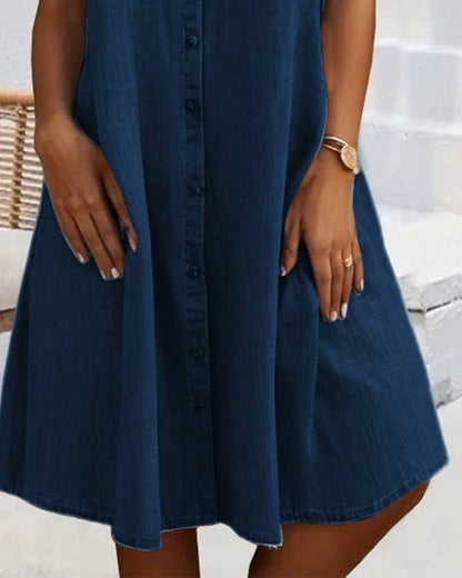 Lightweight Button-Down Shirt Dress
