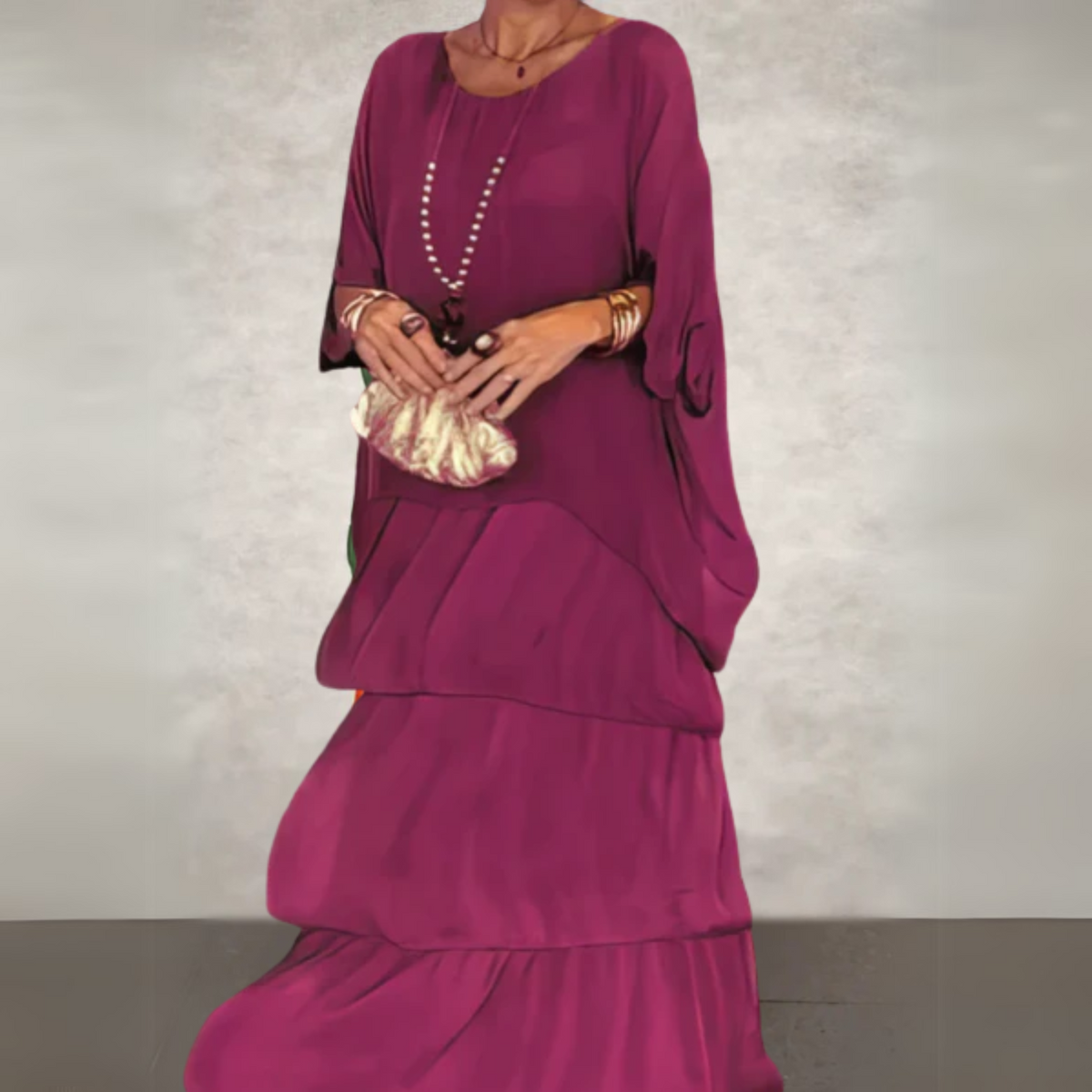 Celeste Batwing Sleeve Maxi Dress