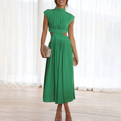 Delphine Mock Neck Midi Dress