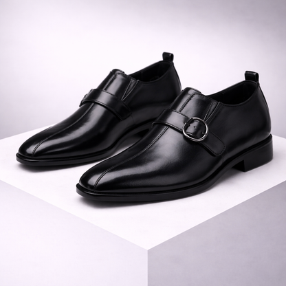 Men's Orthopedic Double Monk Strap Leather Shoes