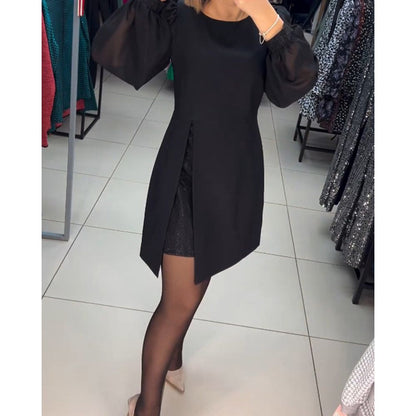 Puff Sleeve Midi Dress