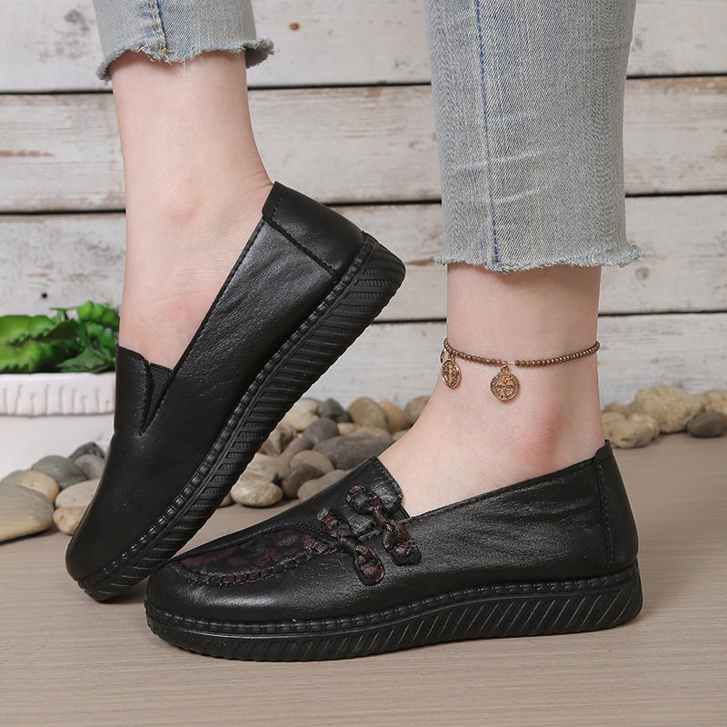 Celestia Leather Slip-On Orthopedic Shoes