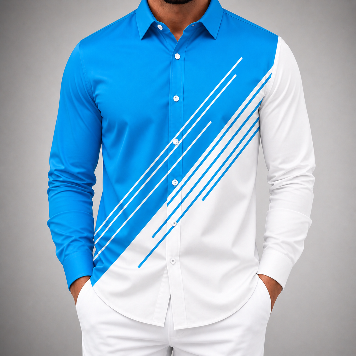 Men's Silk Button-Up Shirt