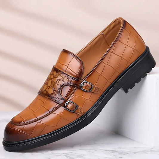 Ravello Orthopedic Leather Double Monk Strap Shoes