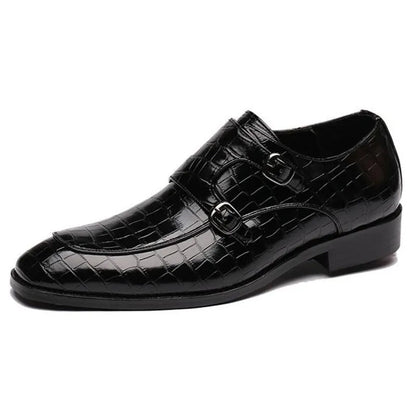Calvino Leather Monk Strap Orthopedic Dress Shoes