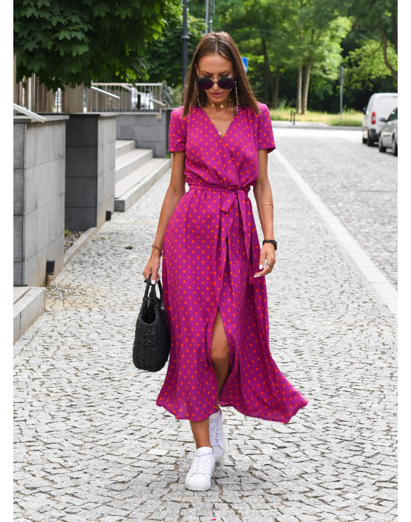 Lorena Floral Wrap Midi Dress